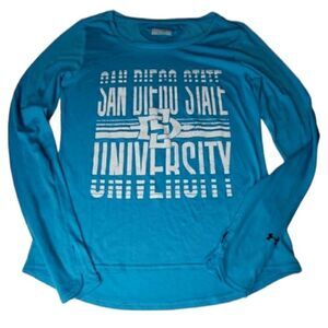 SAN DIEGO STATE Under Armour HEAT GEAR UNIVERSITY LONG SLEEVE SHIRT M MEDIUM